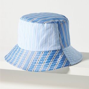 Anthropologie Pinstripe Bucket Hat